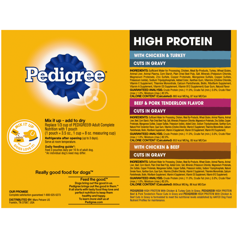 is pedigree high protein good for dogs